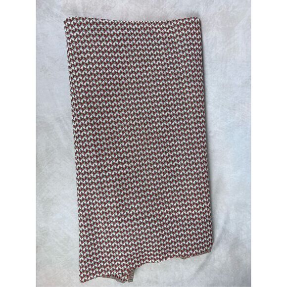 1970s Vintage Geometric Polyester Fabric Red Mint - Picture 1 of 5